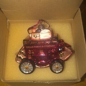 Wells Fargo Red Stagecoach Ornament